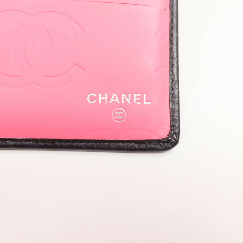 CHANEL 牛皮皮革Cambon Long Wallet銀扣長錢包-12