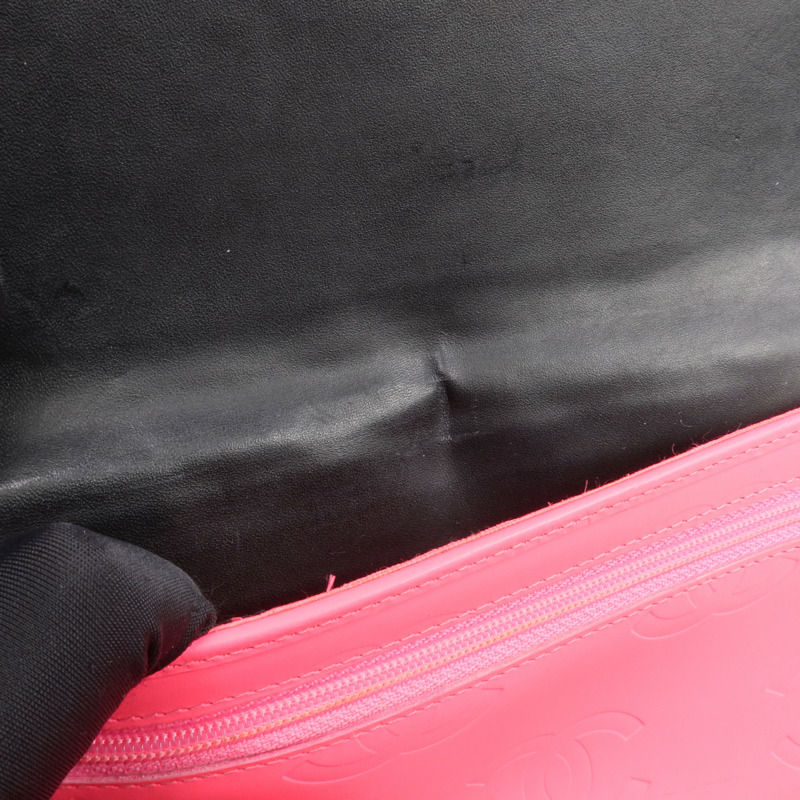 CHANEL 牛皮皮革Cambon Long Wallet銀扣長錢包-14