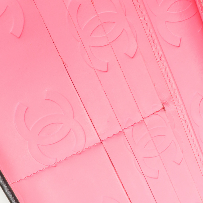 CHANEL 牛皮皮革Cambon Long Wallet銀扣長錢包-17