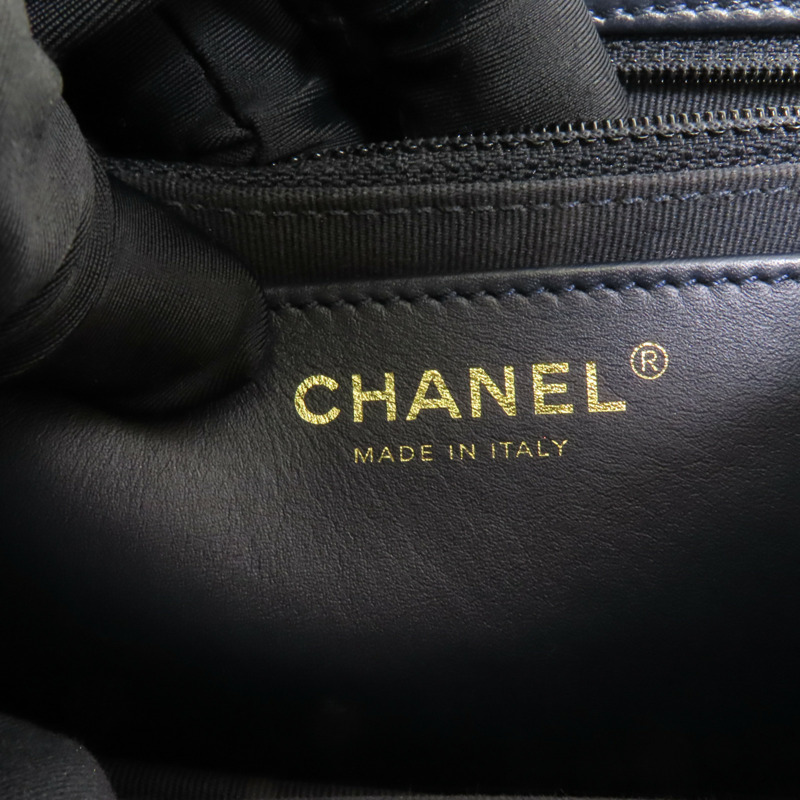 CHANEL 羊皮皮革Chain Shoulder金扣鏈帶肩背袋-8