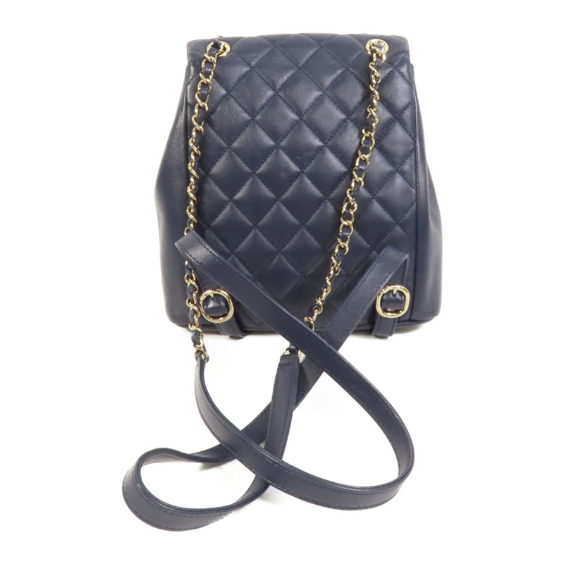 CHANEL 牛皮皮革Duma金扣鏈帶肩背袋背包-1