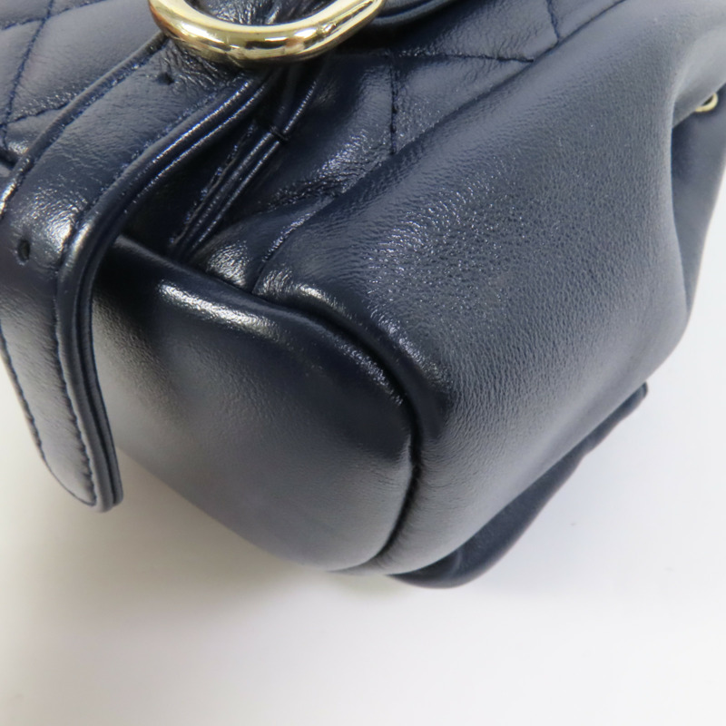 CHANEL 牛皮皮革Duma金扣鏈帶肩背袋背包-10