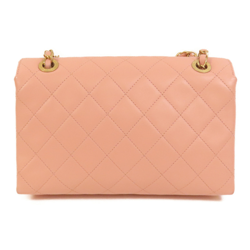 CHANEL 皮革Shoulder Bag金扣鏈帶肩背袋-1