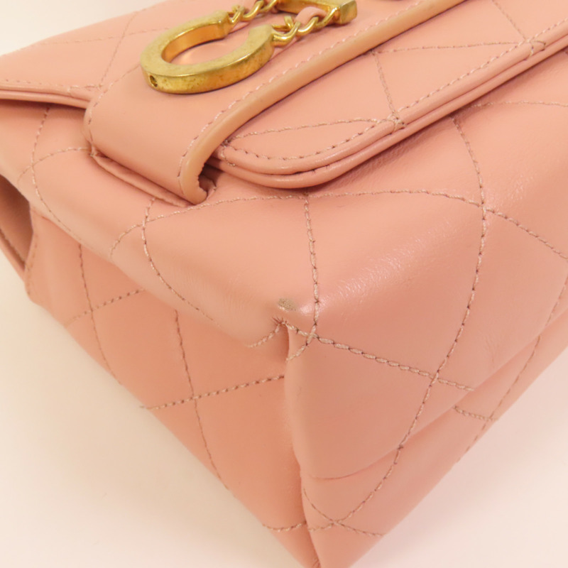 CHANEL 皮革Shoulder Bag金扣鏈帶肩背袋-12