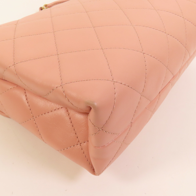 CHANEL 皮革Shoulder Bag金扣鏈帶肩背袋-14