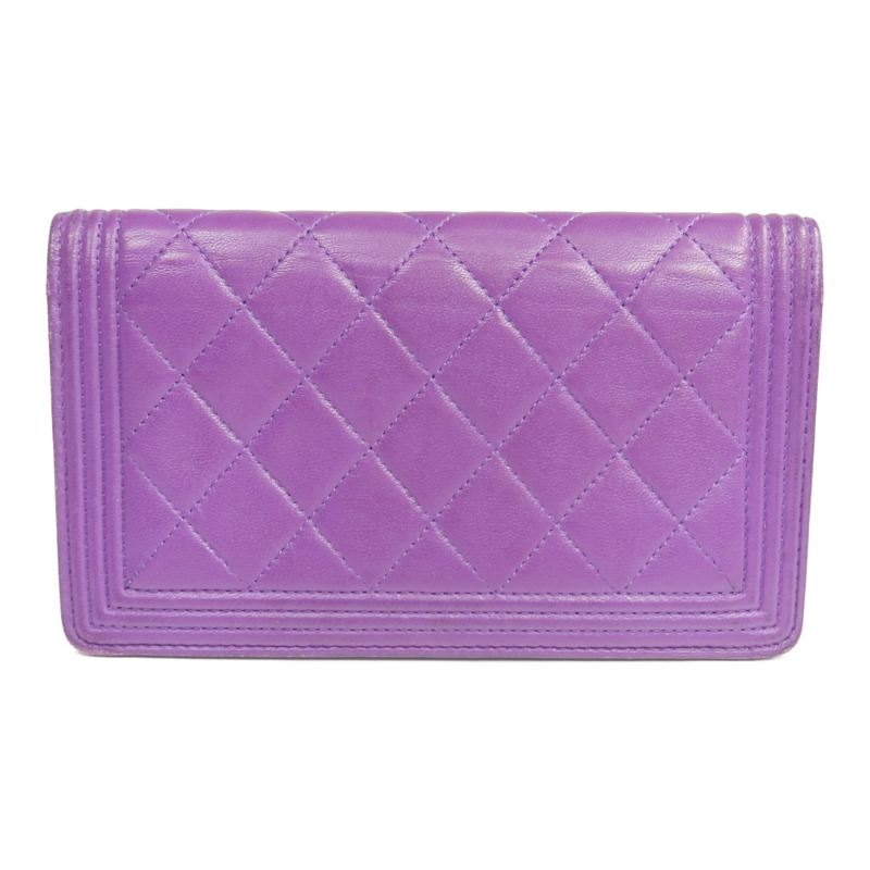 CHANEL 羊皮皮革Boy Chanel Wallet長錢包-2