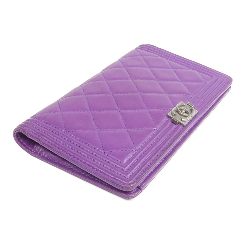 CHANEL 羊皮皮革Boy Chanel Wallet長錢包-3