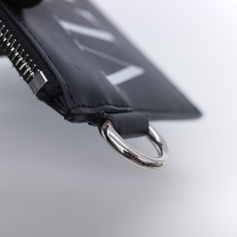 Valentino 華倫天奴 VLTN 黑色 牛皮 拉鍊卡片 零錢包-5