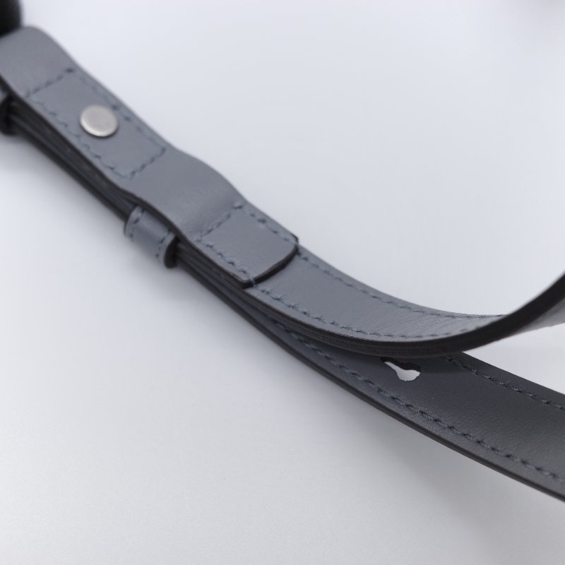 Gucci 古馳 GG Marmont 灰色絎縫牛皮 銀色 拉鍊斜包相機包肩背包-20