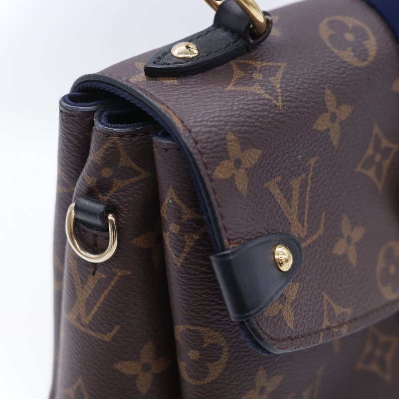 Louis Vuitton 路易威登 Georges BB 紅藍條紋 老花 帆布 手提 斜背兩用包-8