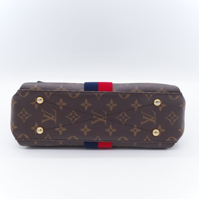 Louis Vuitton 路易威登 Georges BB 紅藍條紋 老花 帆布 手提 斜背兩用包-11