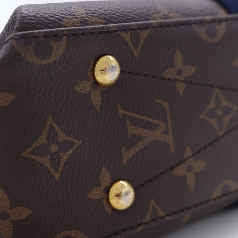 Louis Vuitton 路易威登 Georges BB 紅藍條紋 老花 帆布 手提 斜背兩用包-12