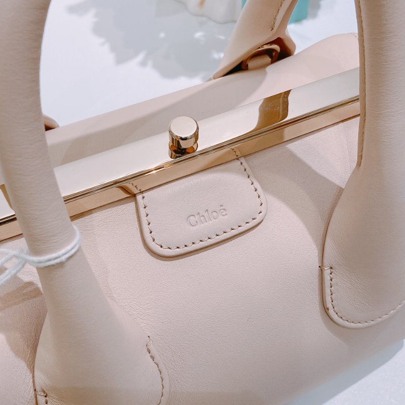 TW4763  Chloe 寇兒 手提肩背包 米色 Joyce Mini Frame Bag Cement Beige-9