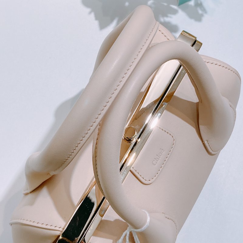 TW4763  Chloe 寇兒 手提肩背包 米色 Joyce Mini Frame Bag Cement Beige-13