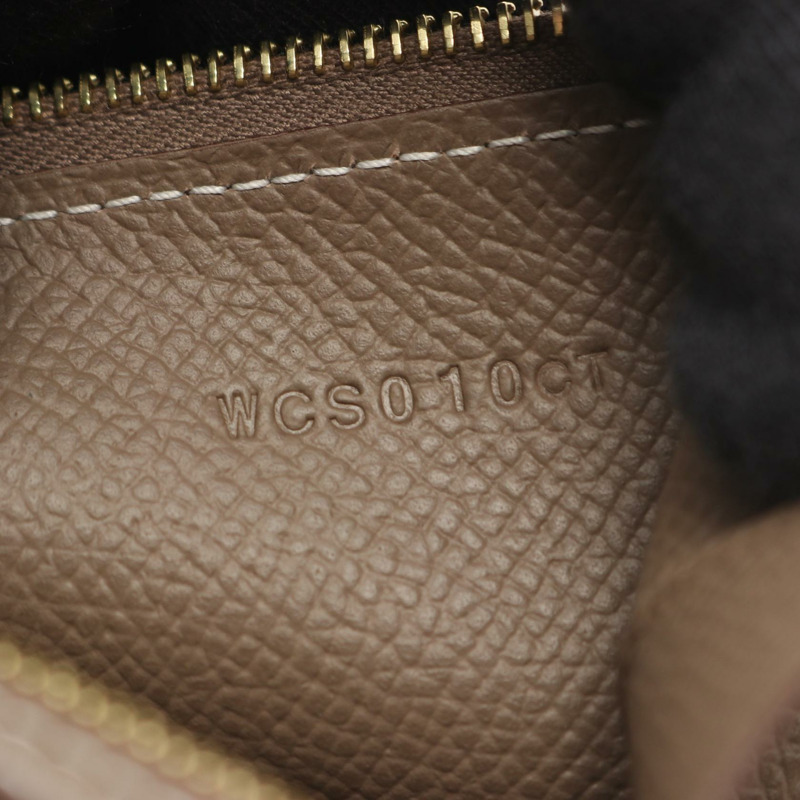 愛馬仕 BEARN 緊湊型雙折皮夾，Epsom 皮革，灰色/灰褐色，二手，帶金色五金配件-5