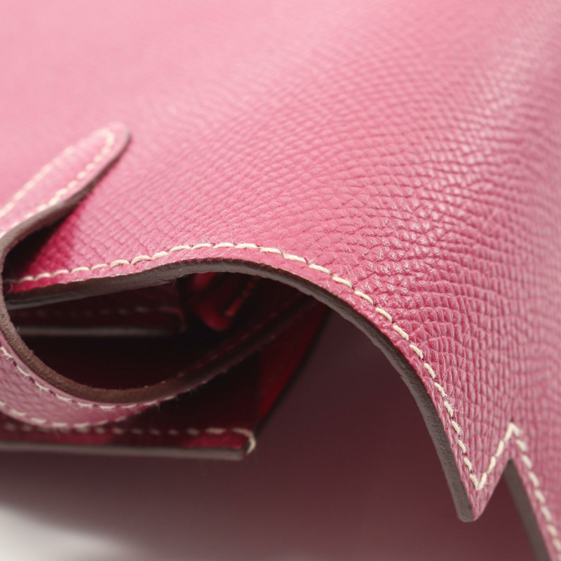 愛馬仕 Kelly 長版皮夾 Verso Epsom 皮革粉紅玫瑰色 Tyrien Tosca 二手 Q SHW-7