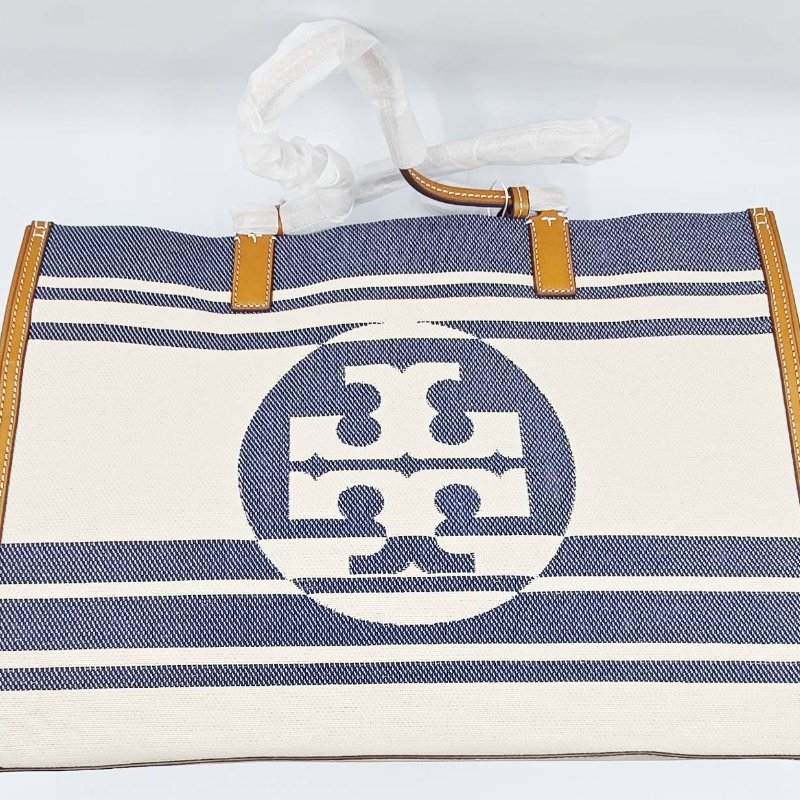 TORY BURCH 帆布條文托特包 a266323-0