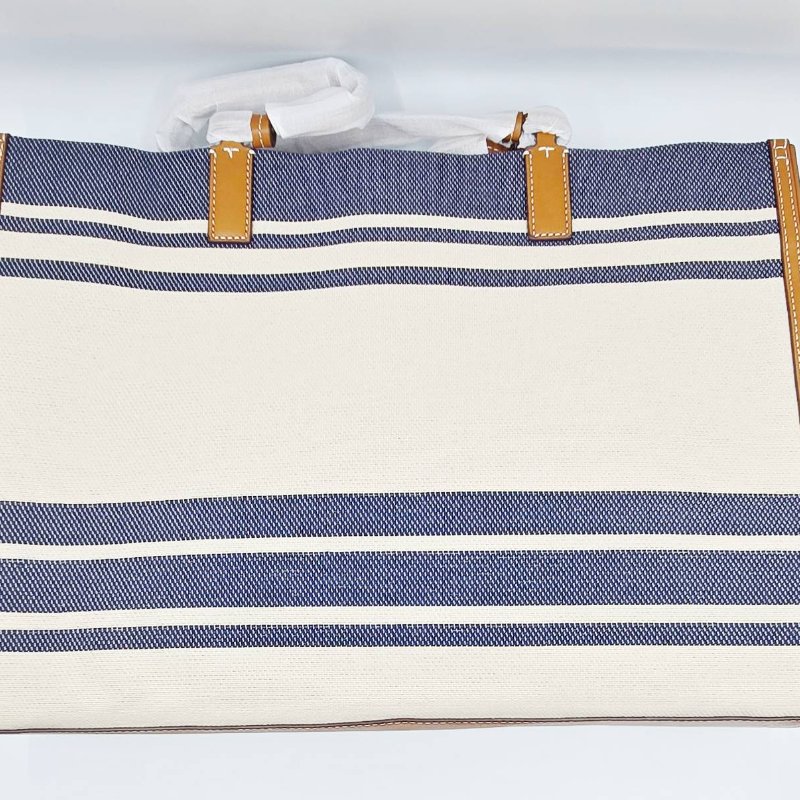 TORY BURCH 帆布條文托特包 a266323-1
