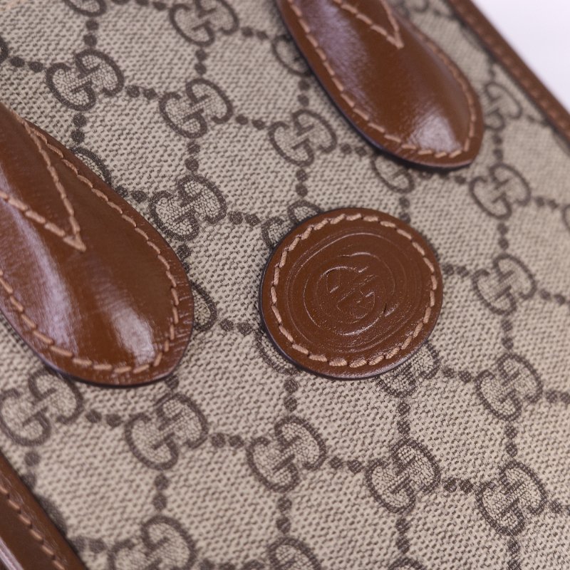 Gucci 古馳 Interlocking G 米色 烏木色經典 帆布 牛皮 迷你手提包 斜背手機托特包-10