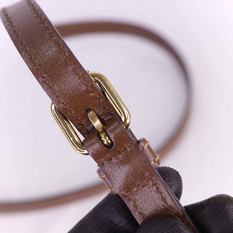 Gucci 古馳 Interlocking G 米色 烏木色經典 帆布 牛皮 迷你手提包 斜背手機托特包-20