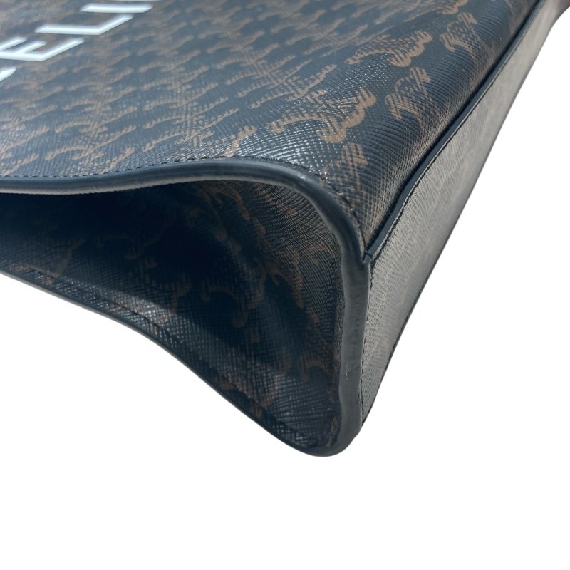 CELINE 思琳 VERTICAL CABAS SMALL SIZE PVC帆布 老花 棕色 金色-4