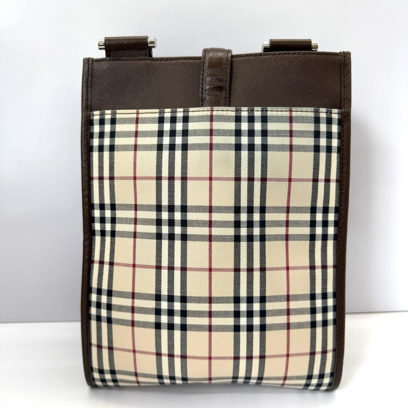 BURBERRY 巴寶莉 經典格紋帆布肩背斜背包CHECKERED-1