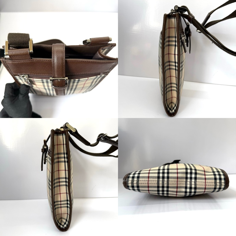 BURBERRY 巴寶莉 經典格紋帆布肩背斜背包CHECKERED-2