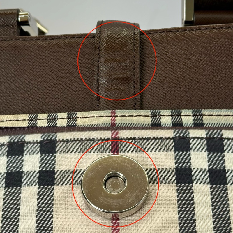 BURBERRY 巴寶莉 經典格紋帆布肩背斜背包CHECKERED-7