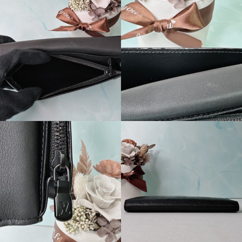 LV Brazza壓紋對開長夾-6