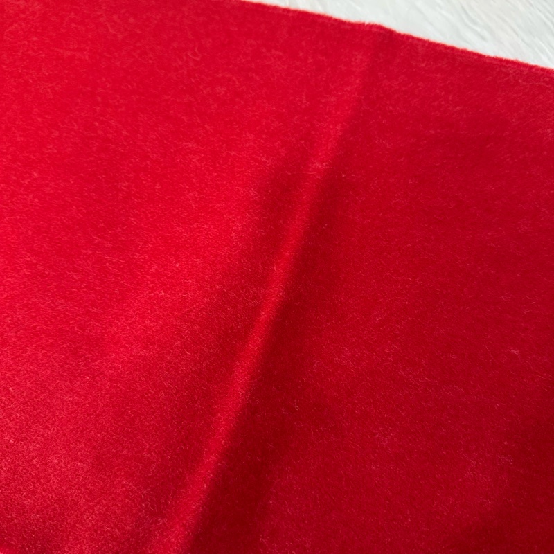 Loewe 粉拼紅雙色流蘇圍巾-13