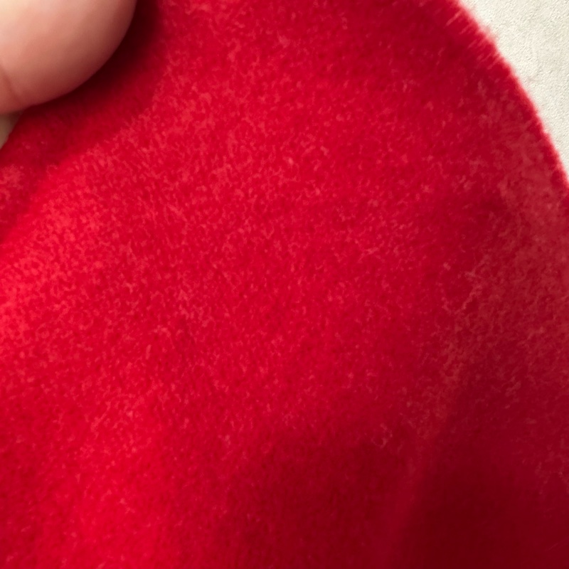 Loewe 粉拼紅雙色流蘇圍巾-15