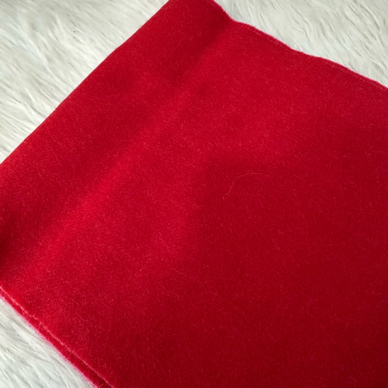 Loewe 粉拼紅雙色流蘇圍巾-16