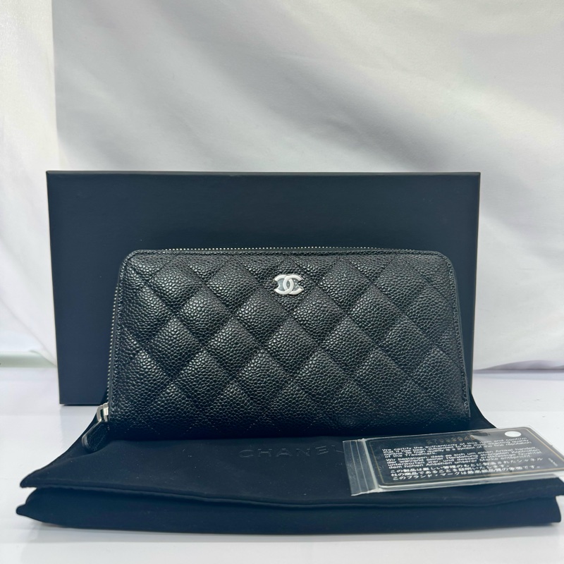 香奈兒 CHANEL MATELASSE CAVIAR SKIN NO.27 荔枝皮長夾-2