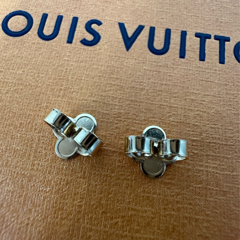 LV M01136 粉金琺瑯LOGO耳環-10