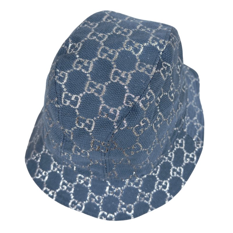 GUCCI GG 閃閃銀絲 漁夫帽-5