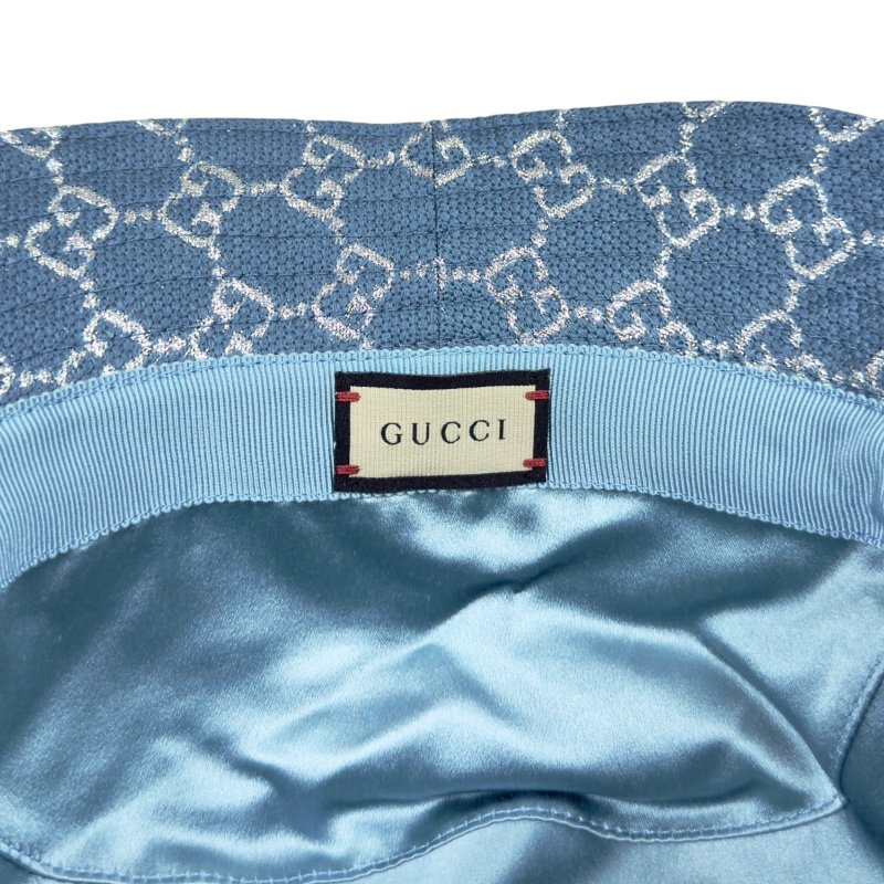 GUCCI GG 閃閃銀絲 漁夫帽-7