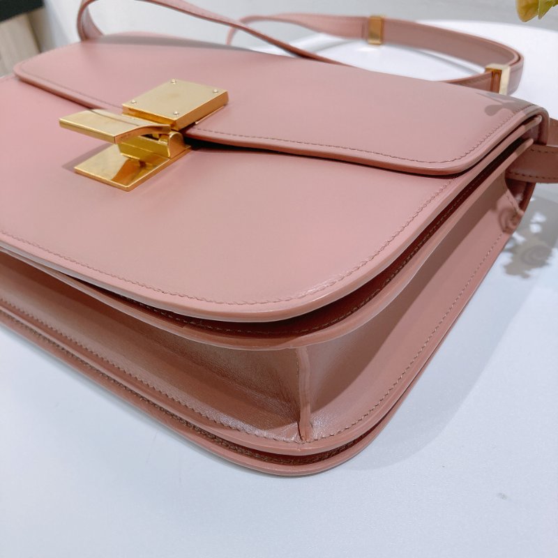 TW4762 Celine 塞琳 中號 豆腐包 Classic Medium Box Bag Pink x GHW-6