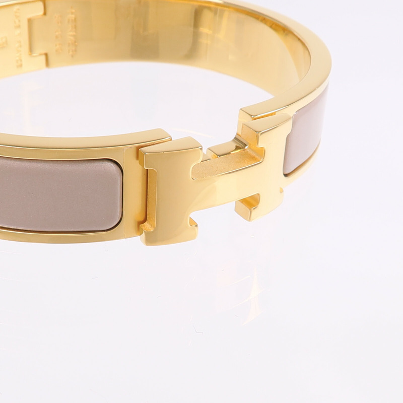 HERMES 金屬/琺瑯Clic H手鐲-4