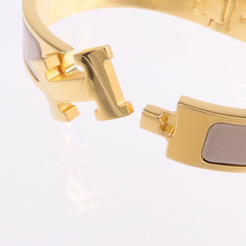 HERMES 金屬/琺瑯Clic H手鐲-5