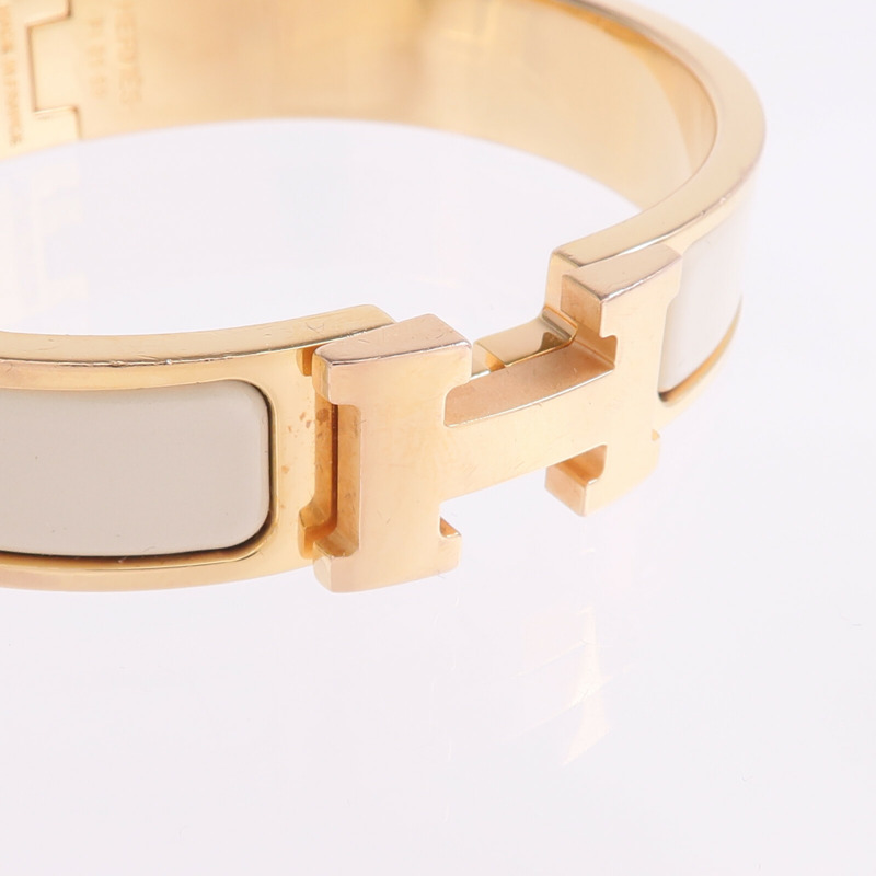 HERMES 金屬/琺瑯Clic H手鐲-4