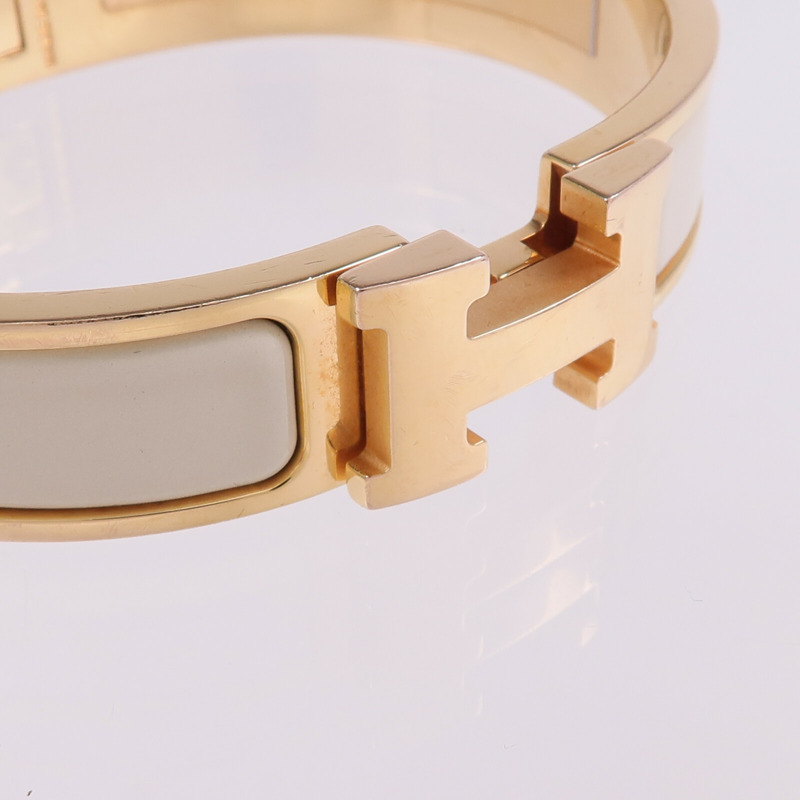 HERMES 金屬/琺瑯Clic H手鐲-8