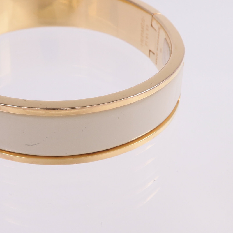 HERMES 金屬/琺瑯Clic H手鐲-9