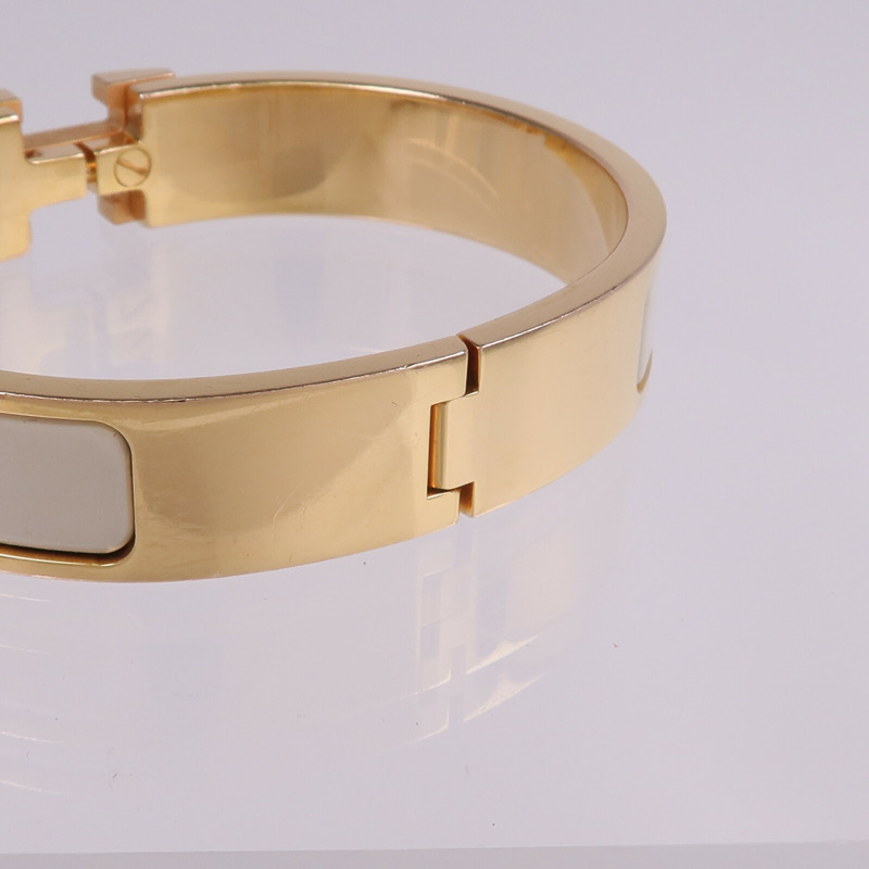 HERMES 金屬/琺瑯Clic H手鐲-10