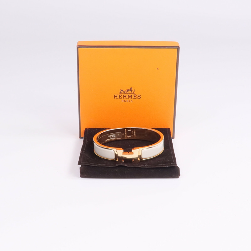 HERMES 金屬/琺瑯Clic H手鐲-11