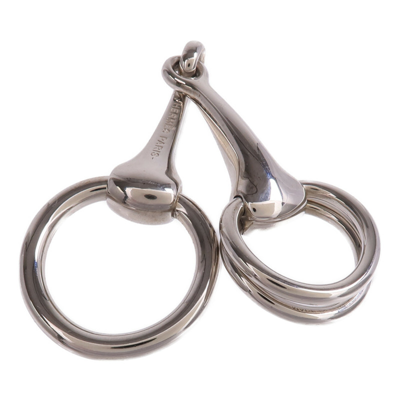 HERMES Palladium Plated Mors Scarf 90 Ring絲巾扣-3