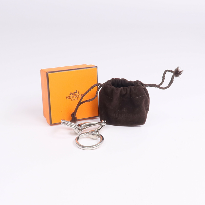 HERMES Palladium Plated Mors Scarf 90 Ring絲巾扣-7