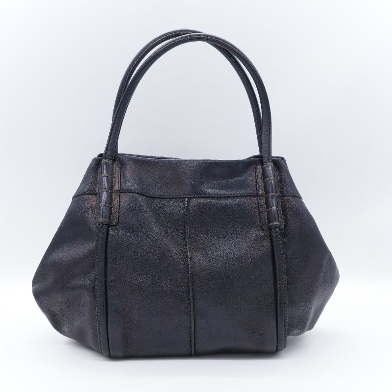 Tod's 托德斯 Shopping Media 黑色小牛皮手提包 肩背包 托特包 購物包-5