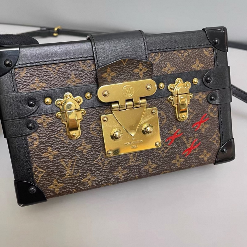 LV路易威登 petite malle老花黑色硬盒子-5