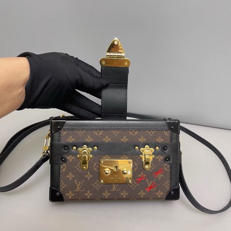 LV路易威登 petite malle老花黑色硬盒子-6