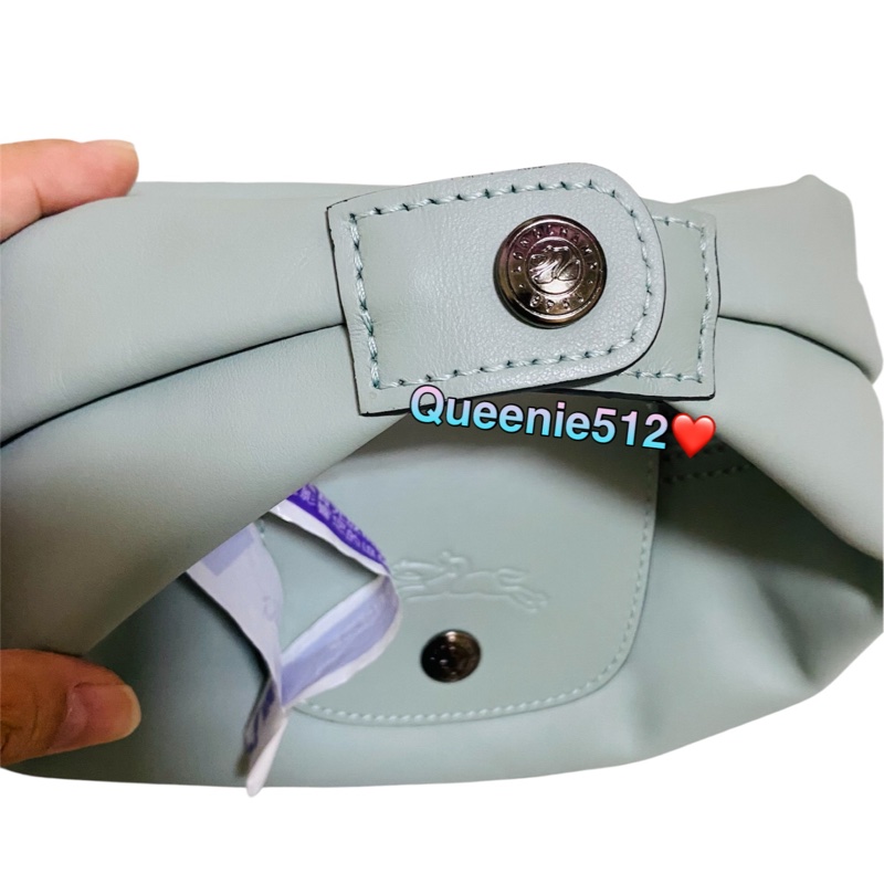 全新閑置品LONGCHAMP 專櫃款Le Pliage Xtra XS 牛皮 手提包 飯盒包 馬鞭草綠-9